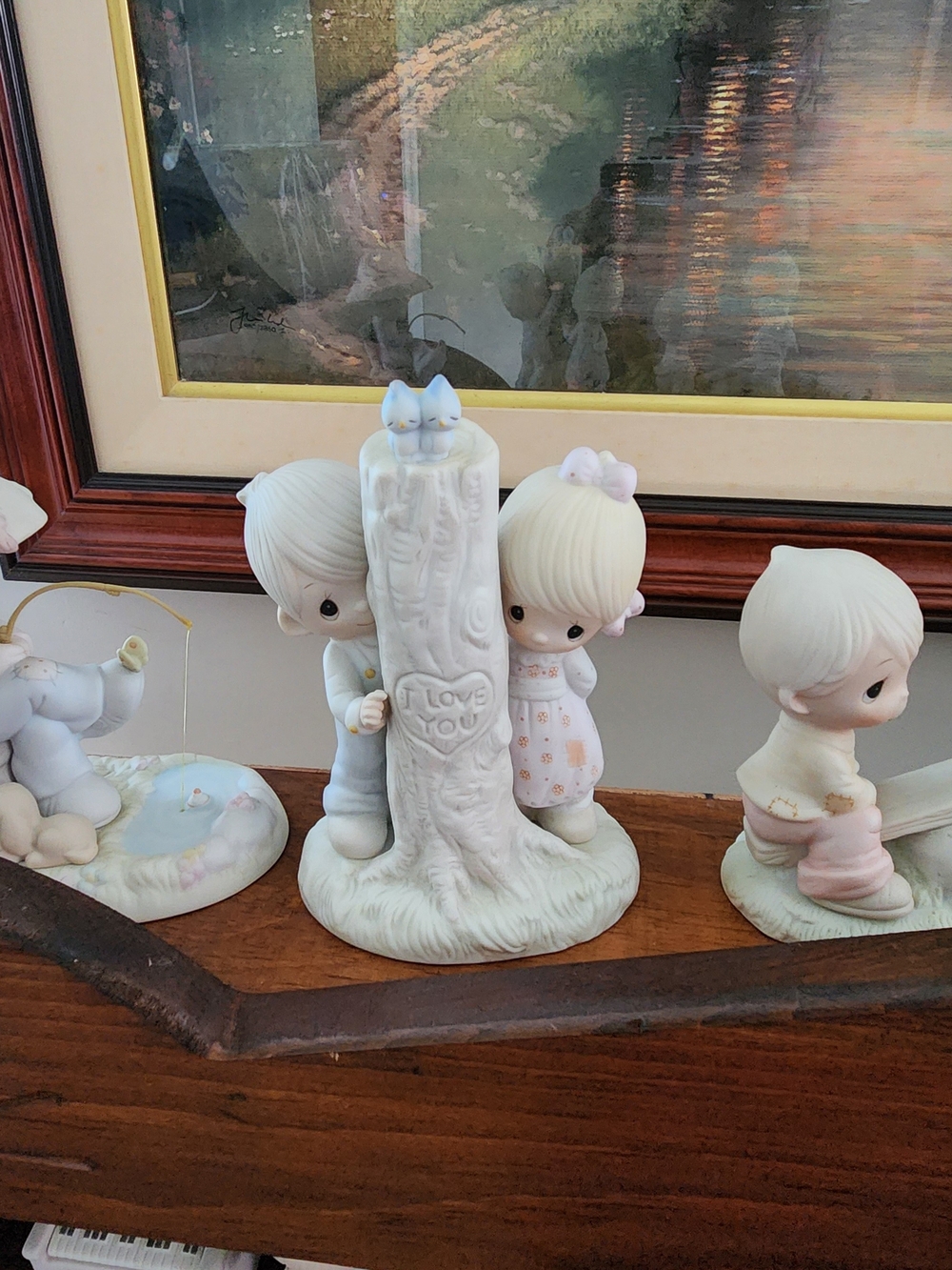 Precious Moments Porcelain 'I Love You' Tree Figurine with Children - Pastel